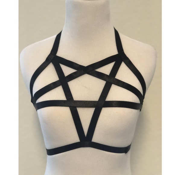 Dolls Kill Other - Inverted pentagram chest harness